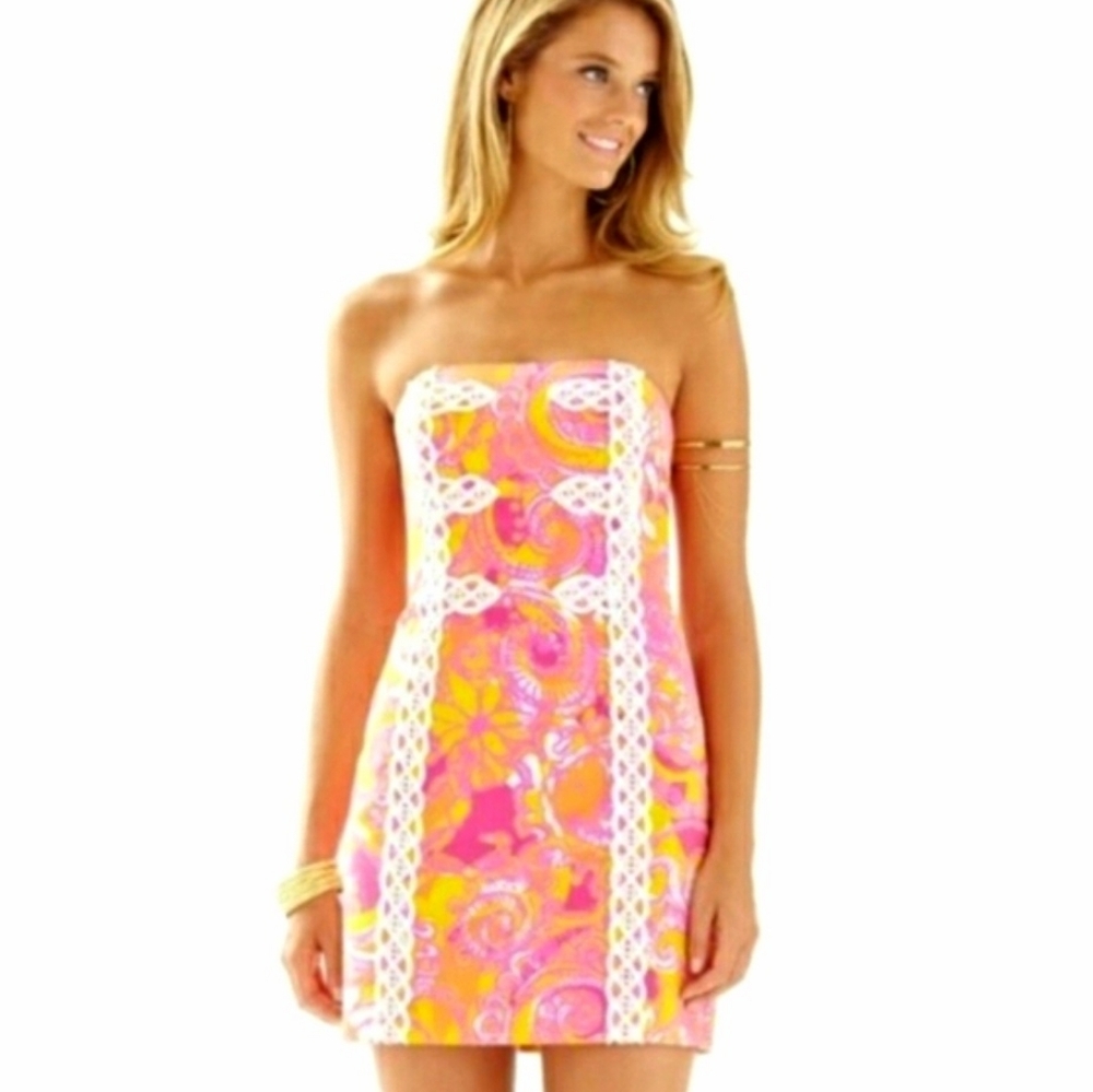 Lilly Pulitzer Sea And Be Seen Tansy Dress In Sunshine Yellow